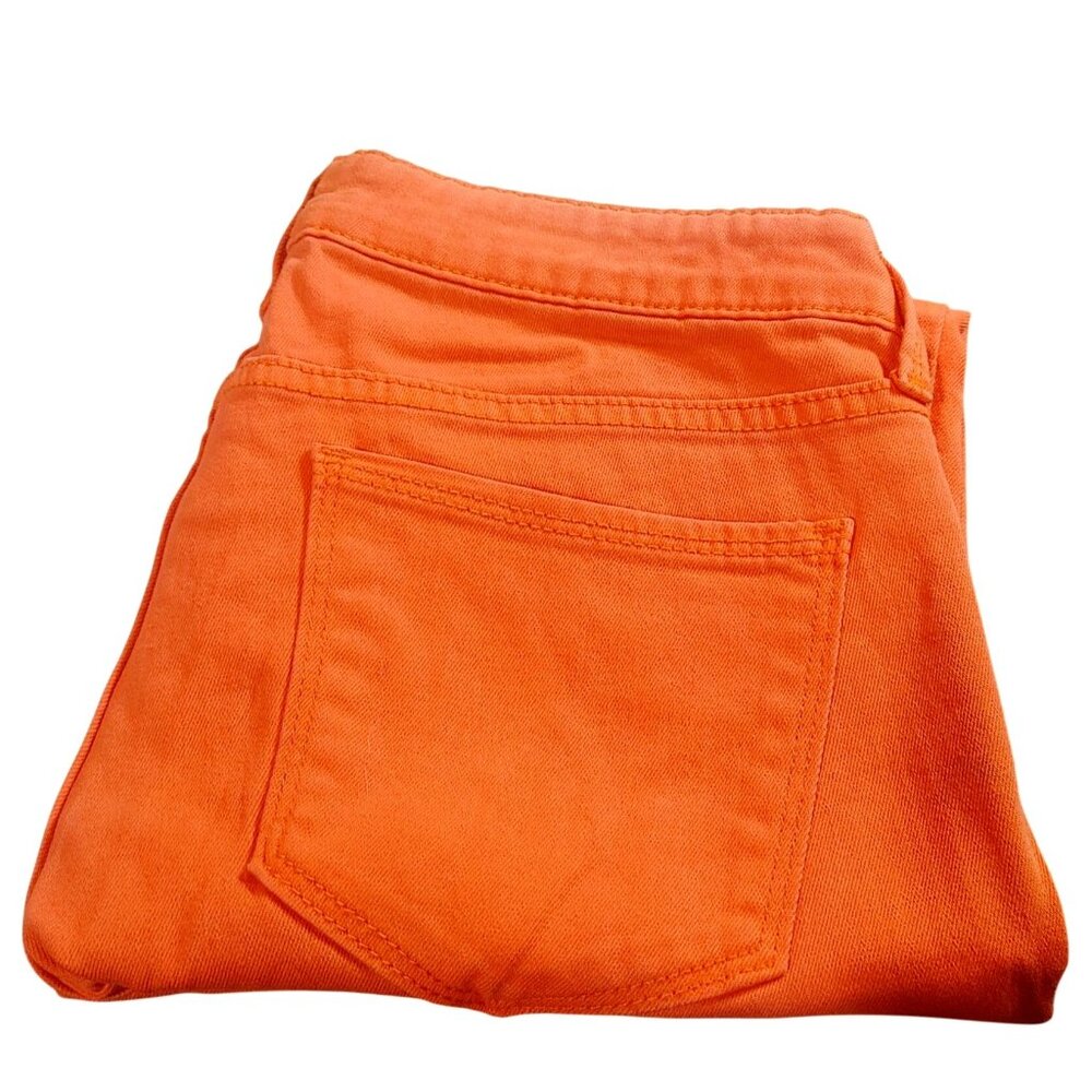 Old Navy Jeans Size 10  Rock Star Straight Leg Orange Regular Cotton Blend